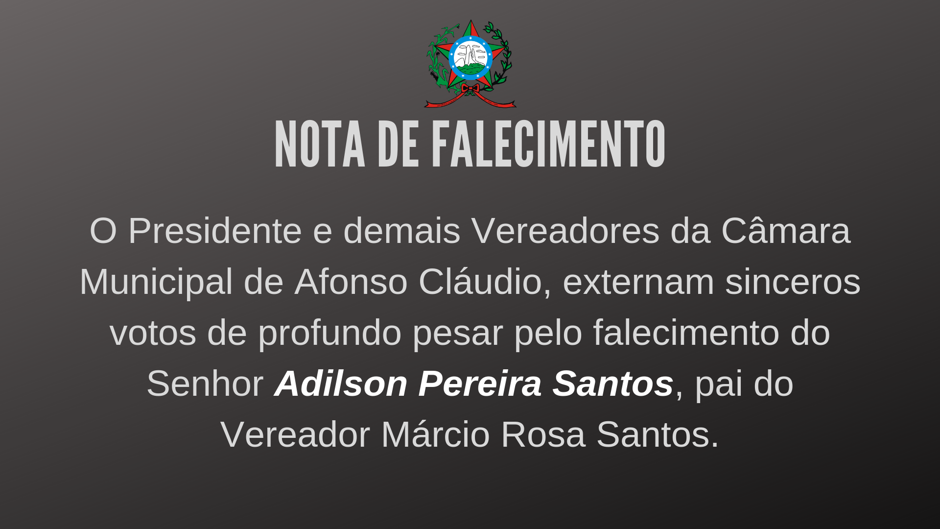 NOTA DE FALECIMENTO